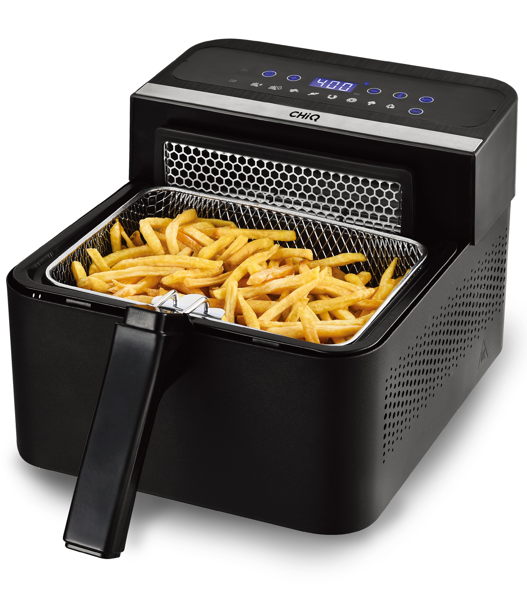 CHIQ freidora aire y aceite duo touch negra CQXAO03G1T1B