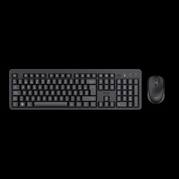 Trust combo de teclado y mouse inalámbricos y silenciosos ES ODY II - 25020