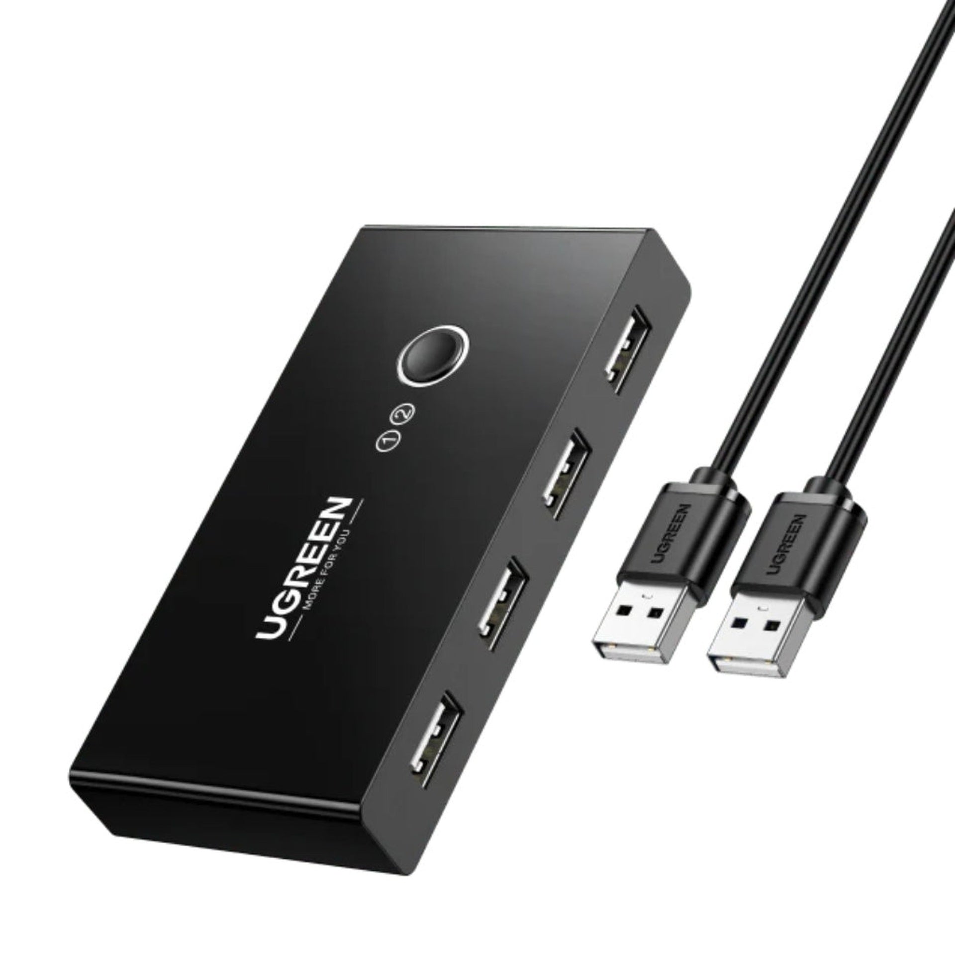 Hub Kvm Ugreen US216 de 2 Entradas y 4 Salidas USB-A 480MBPS Incluye Dos Cables USB-A 2.0 30767 - Negro Imagen principal del producto