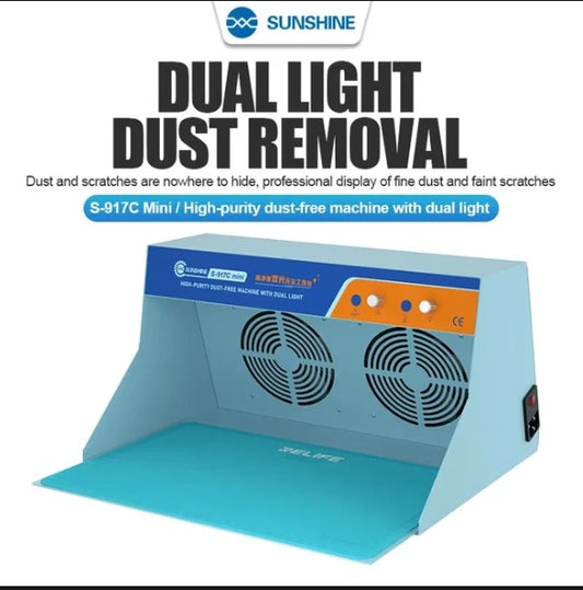 VENTILADOR CON LUZ SS-917C MINI SUNSHINE CELESTE