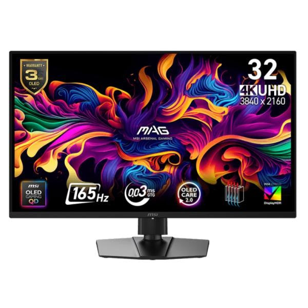 MONITOR GAMING MSI MAG 322UP QD-OLED E16 31.5" PLANA 3840X2160 165HZ QD-OLED G-SYNC / FREESYNC HDMI / DISPLAYPORT / USB-C 9S6-3DD29A-070