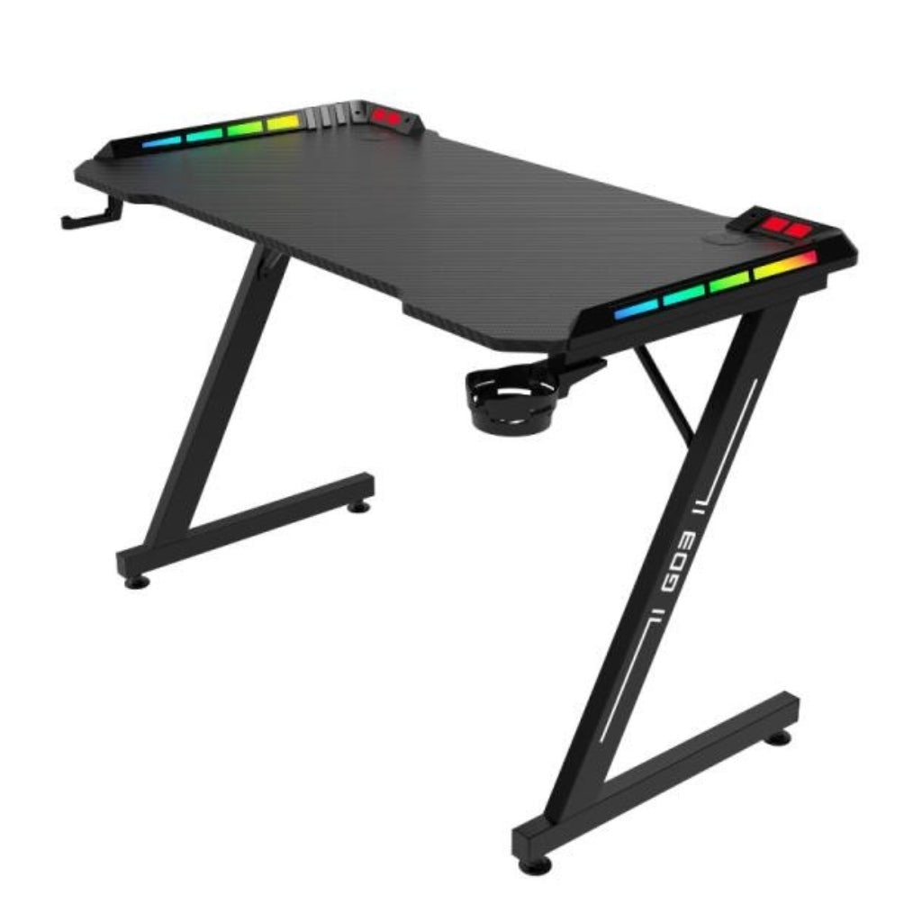 Escritorio gaming Aerocool GD3 RGB acero con posavasos y soporte para headset tegd-4033011.11