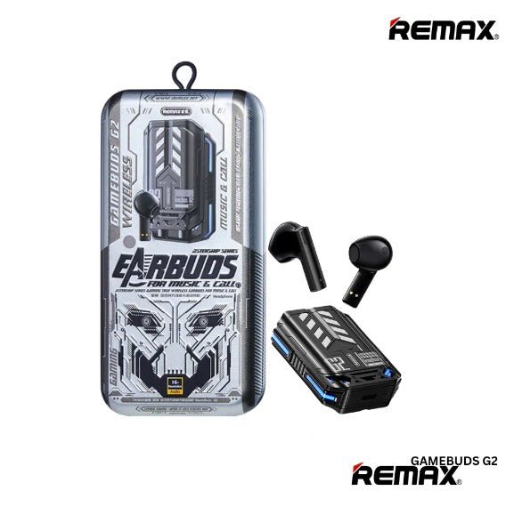 AUDIFONOS MANOS LIBRES BLUETOOTH G2 SERIE GAMEBUDS REMAX NEGRO