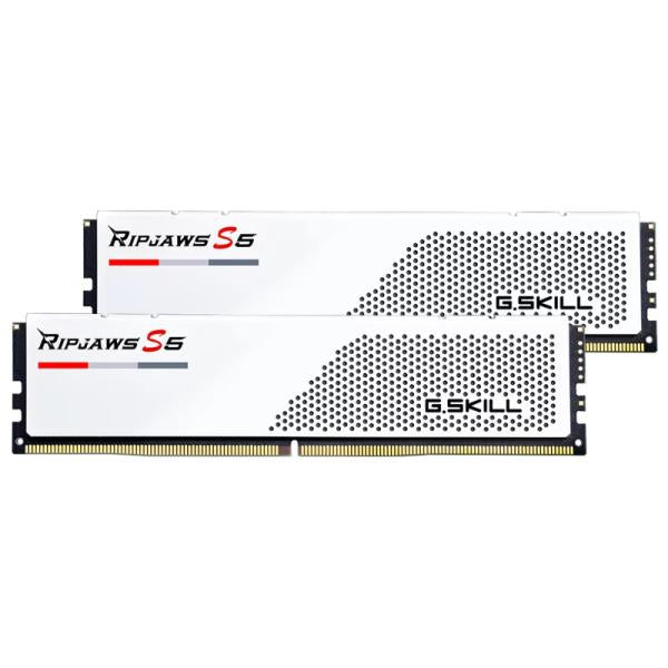 Memoria RAM Pc 32gb(2x16gb) G.skill Ripjaws S5 DDR5 5600MHZ CL28 1.35v F5-5600J2834F16GX2-RS5W - Blanco Imagen principal del producto