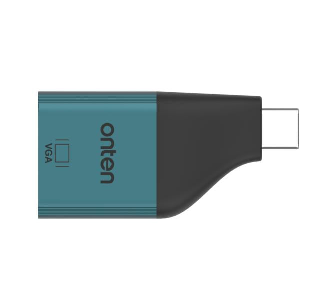 Convertidor USB Tipo C Macho a VGA Hembra OTN-UC105 Onten - Negro