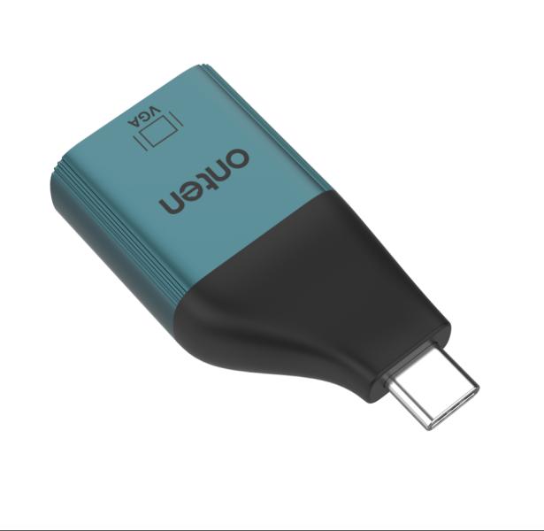 Convertidor USB Tipo C Macho a VGA Hembra OTN-UC105 Onten - Negro