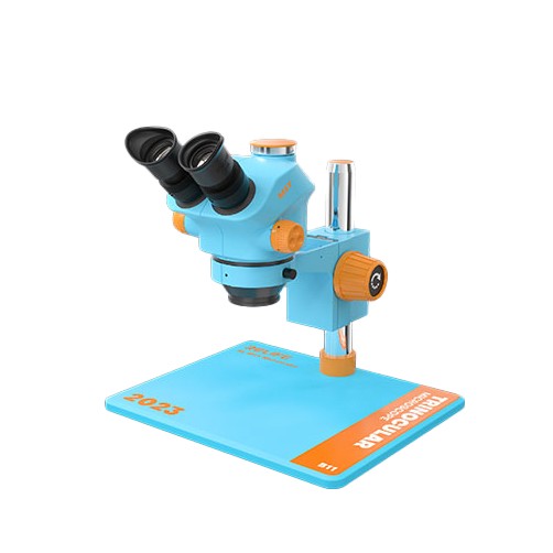 MICROSCOPIO CON LAMPARA LED RL-M5T-B11 RELIFE CELESTE NARANJA 1X CTV