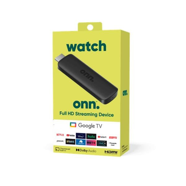 DISPOSITIVO STREAMING WATCH HD ONN GOOGLE NEGRO