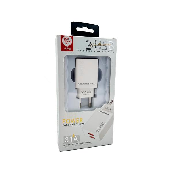 Cargador Casa Y-28 Youshengku - Blanco Us