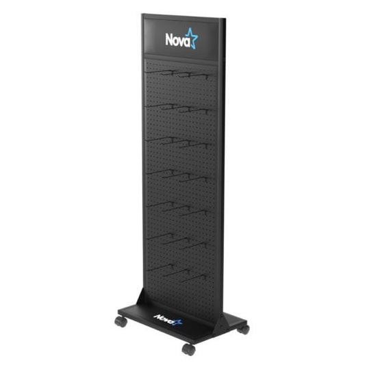 DISPLAY NOVA FD641700001C METÁLICO 600X400X1700MM 30 GANCHOS RUEDAS CON FRENO
