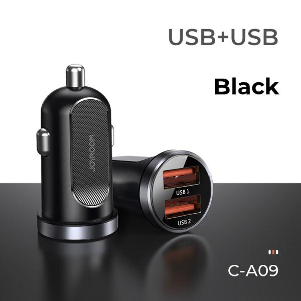 CARGADOR CUBO CARRO C-A09 JOYROOM NEGRO