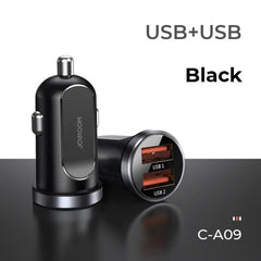 CARGADOR CUBO CARRO C-A09 JOYROOM NEGRO