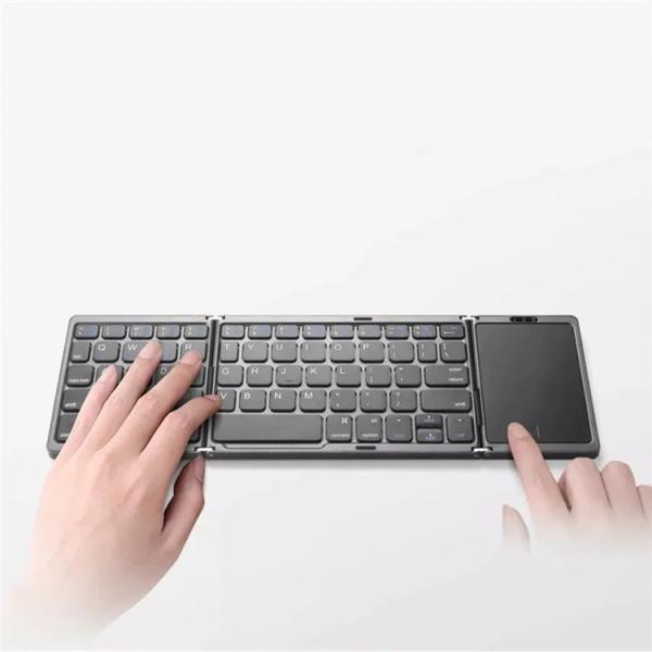 Teclado inalambrico B089T verde plegable con pad tactil Imagen secundaria del producto
