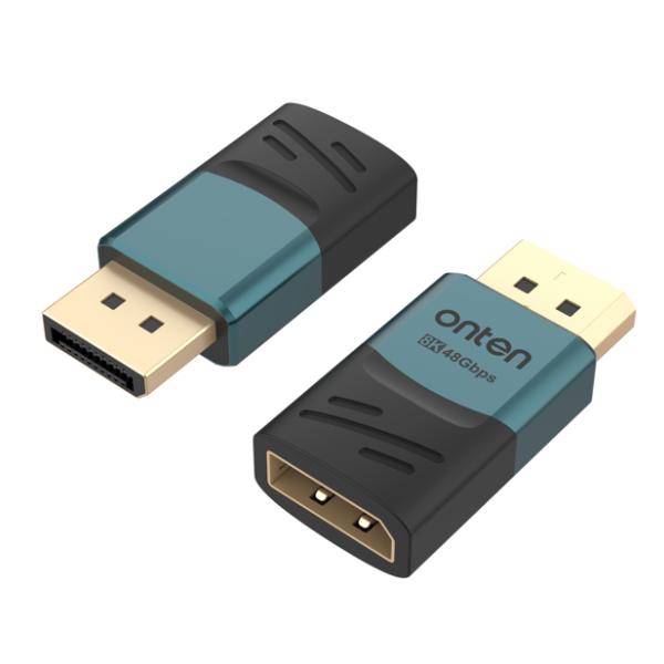 Adaptador Display Port Macho a Hembra OTN-DP81 Onten - Negro Verde