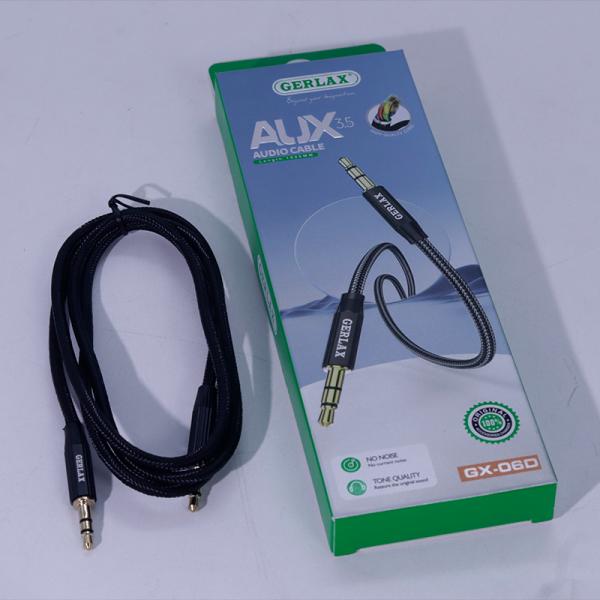 Cable Auxiliar 3.5mm GX-06D Gerlax - Negro