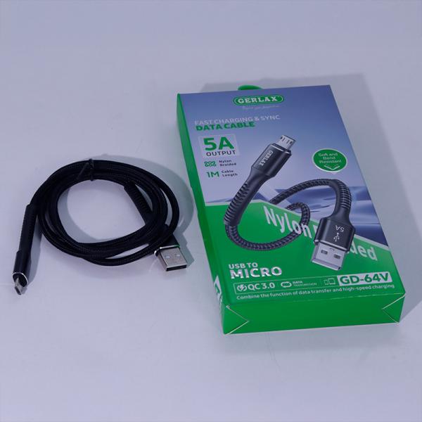 Cable USB Micro B GD-64V Gerlax - Gris