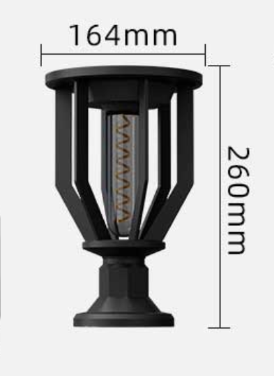 Lampara Solar HEL-259 - Negra