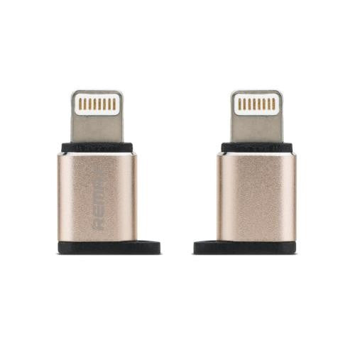 ADAPTADOR OTG LIGHTNING A MICRO RA-USB2 REMAX DORADO