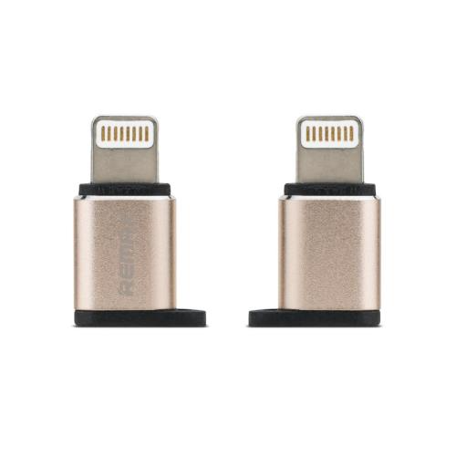 ADAPTADOR OTG LIGHTNING A MICRO RA-USB2 DORADO