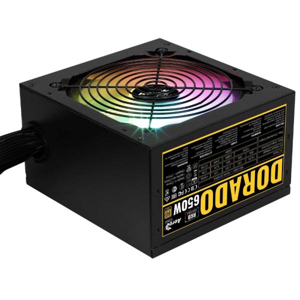 Fuente de Poder Aerocool Dorado 650W 80 Plus Gold No Modular Atx Acpg-do65fuc.11 - Negro Imagen principal del producto