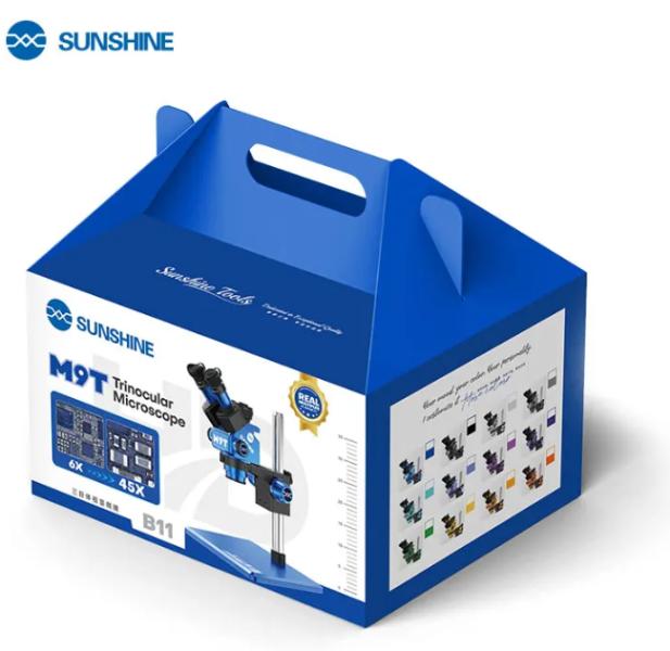 Microscopio con Lampara LED M9T-B11 Sunshine - Plateado