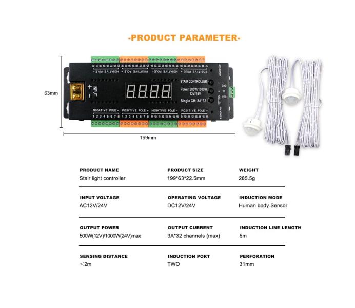 Controlador de Iluminacion LED para Escalera