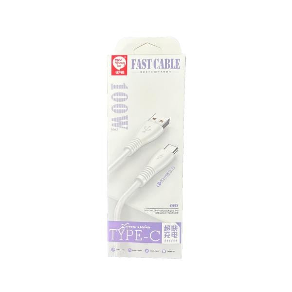CABLE USB TIPO C K-34 YOUSHENGKU BLANCO