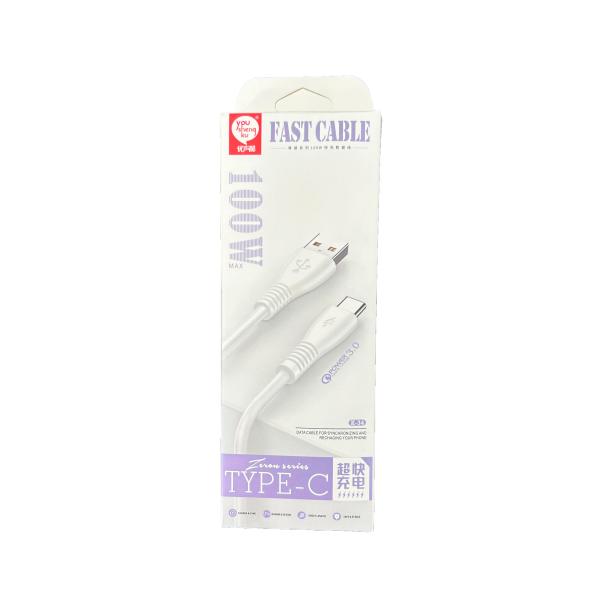 CABLE USB TIPO C K-34 BLANCO