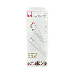CABLE USB TIPO C-C K-55 BLANCO