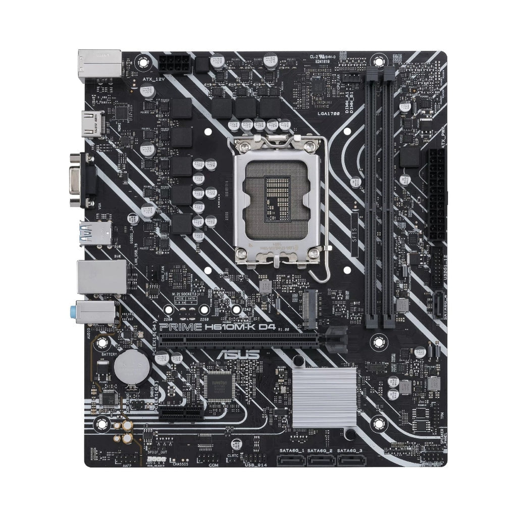 Tarjeta Madre Asus Prime H610M-F D4 R2.0 LGA1700 Micro Atx DDR4 90MB1H70-M0EAY0 - Negro