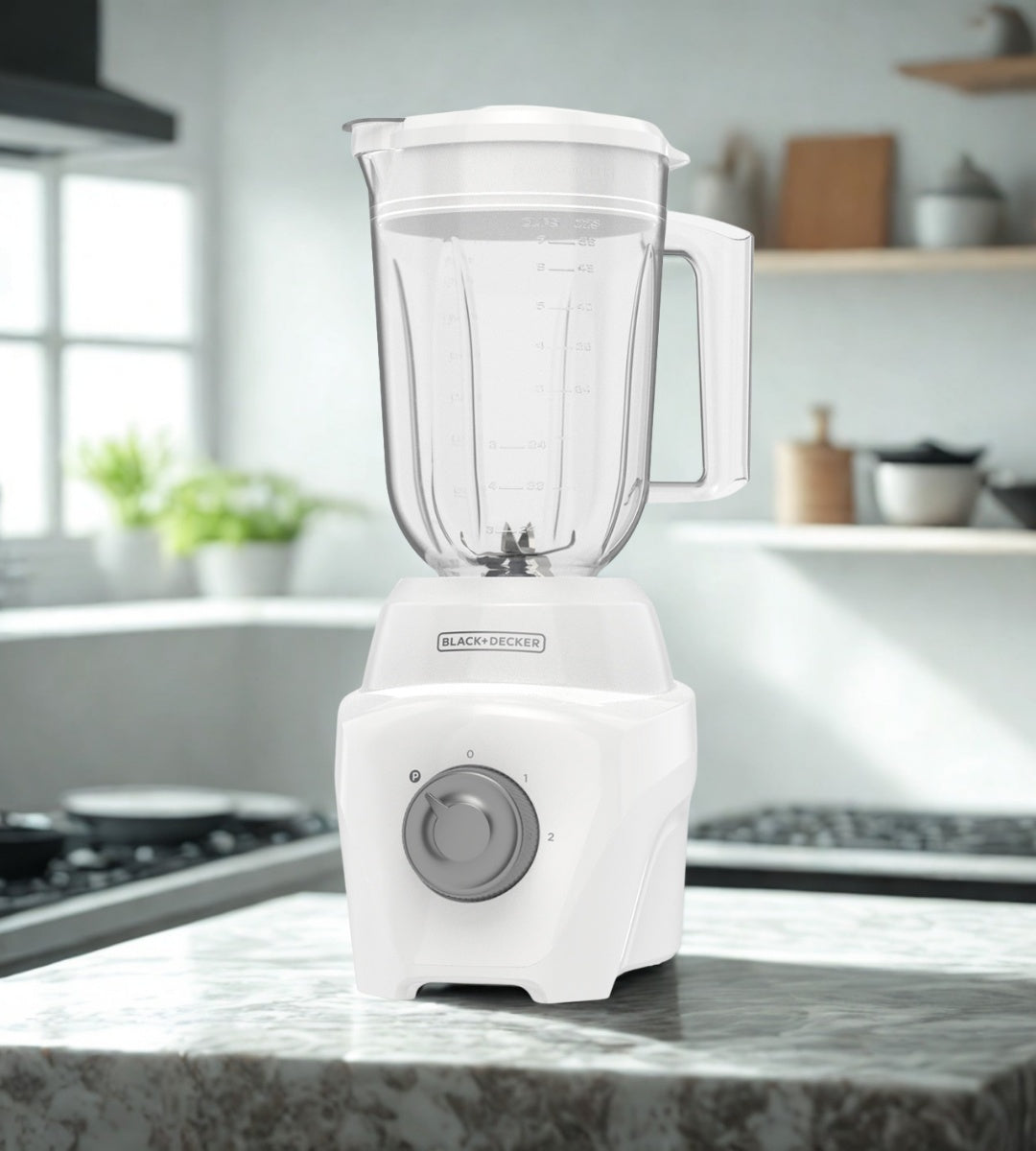 Black + Decker licuadora 2 veloc 700W 2 vaso plast 1.65L ice crush  Blanca - BL0877-0WDLA