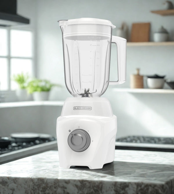 Black + Decker licuadora 2 veloc 700W 2 vaso plast 1.65L ice crush  Blanca - BL0877-0WDLA