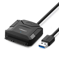CABLE ADAPTADOR USB TIPO A 3.0 A SATA 3.5" 2.5" CR108 20636 UGREEN NEGRO