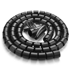 PROTECTOR Y ORGANIZADOR PARA CABLES LP121 30818 1.5M NEGRO