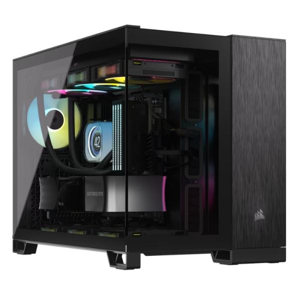 Case Corsair 2500X Mid Tower Sin Ventilación Incluida con Vidrio Lateral y Malla Frontal CC-9011287-WW - Negro/aluminio Obsidiana Imagen principal del producto