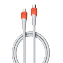CABLE USB TIPO C-C LC602C LDNIO BLANCO NARANJA