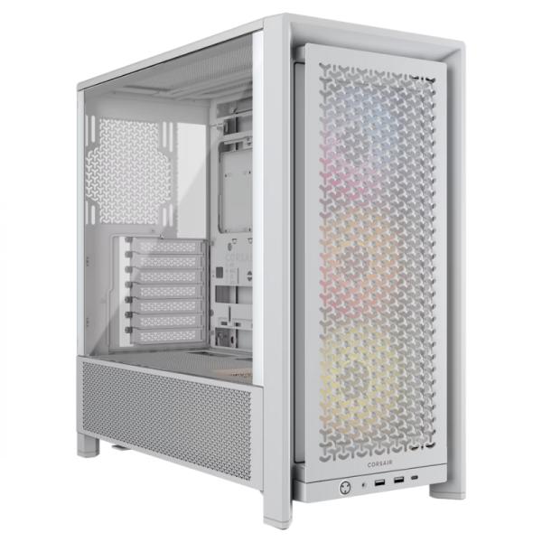 Case RGB Corsair Frame 4000D Rs Mid Tower Ventiladores 3 de 120MM con Vidrio Lateral y Malla Frontal CC-9011297-WW - Blanco Imagen principal del producto