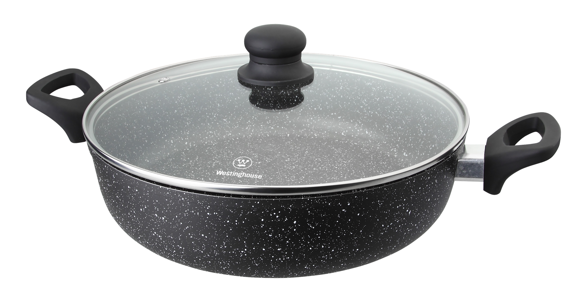 Westinghouse Cacerola Baja Con Tapa Marmol Negro 32cm WCCC0009L32MBB Imagen principal del producto