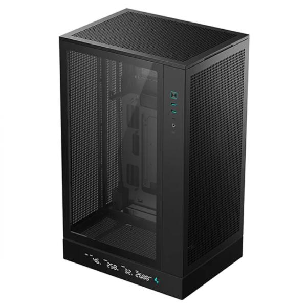 Case Deepcool CH270 Digital Mini Tower Sin Ventilación Incluida con Vidrio Lateral y Malla Frontal R-CH270-BKNDM0-G-1 - Negro Imagen principal del producto