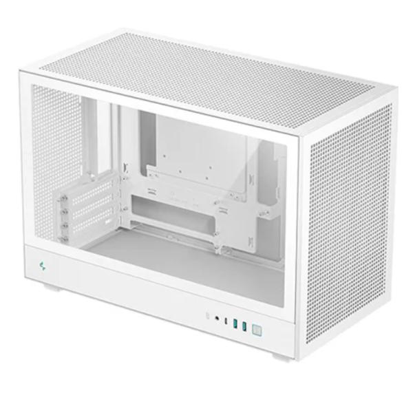 Case RGB Deepcool CH260 Wh Mini Tower Sin Ventilación Incluida con Vidrio Lateral y Malla Frontal R-CH260-WHNGM0-G-1 - Blanco