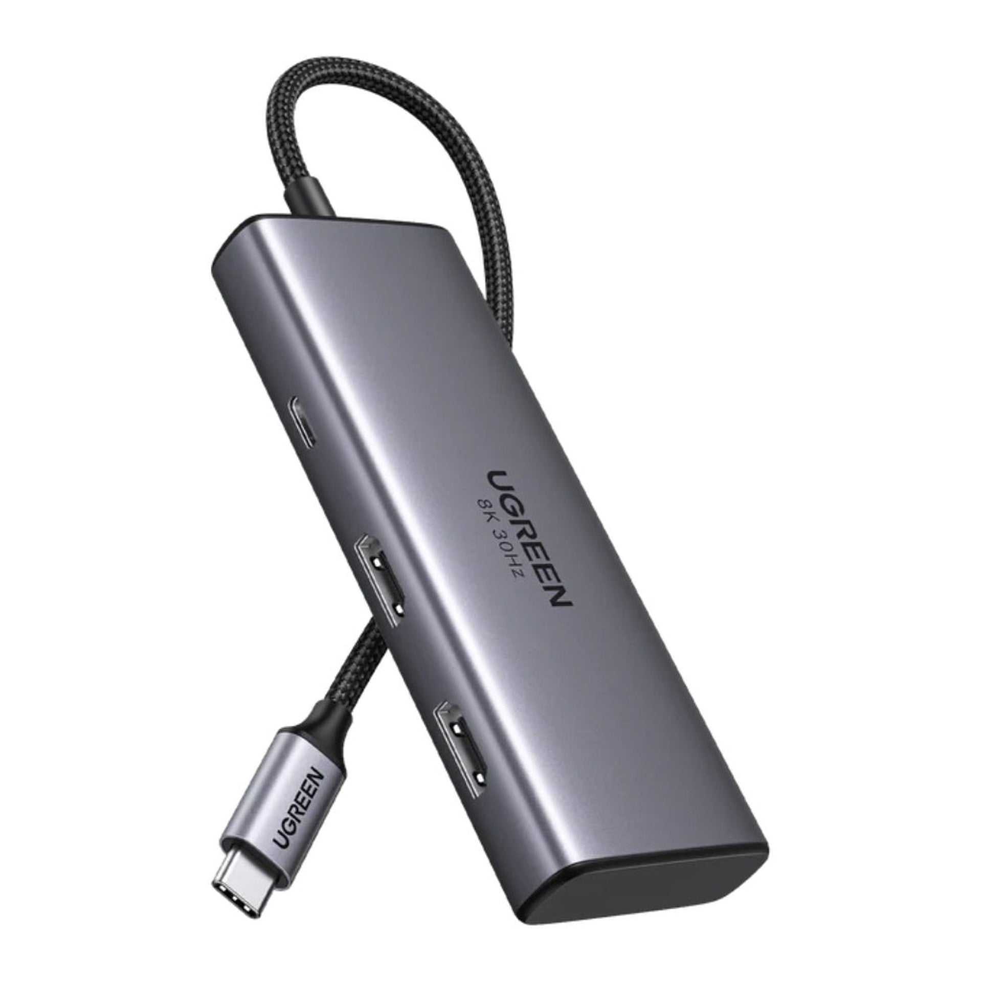 Hub Ugreen CM498 6 en 1 USB-C 2 Puertos HDMI 2 Puertos USB-A y 2 Puertos USB-C 4k@60hz 15852 - Gris