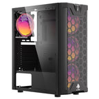 Case RGB Eagle Warrior CG12AARA002C mid tower ventiladores 3 de 120 mm con vidrio lateral y acrílico frontal