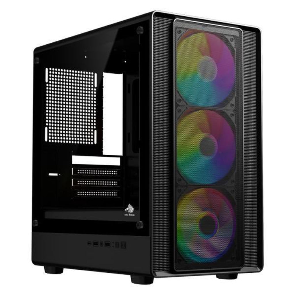 Case Eagle Warrior CG05AMRA001C mini tower ventiladores 3 de 120 mm con vidrio lateral