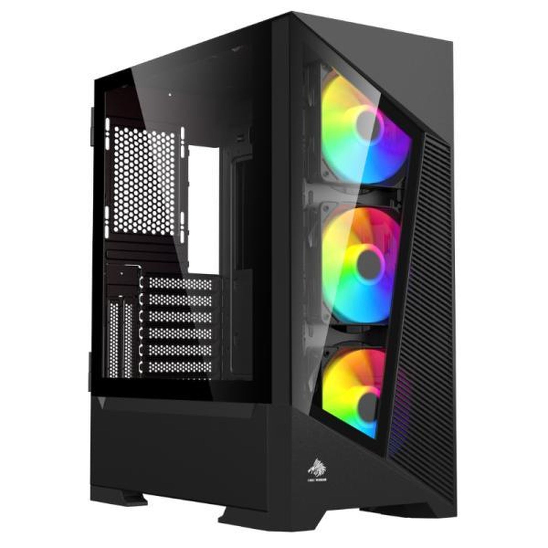 Case Eagle Warrior CG10AJRA001C mid tower vidrio frontal y lateral
