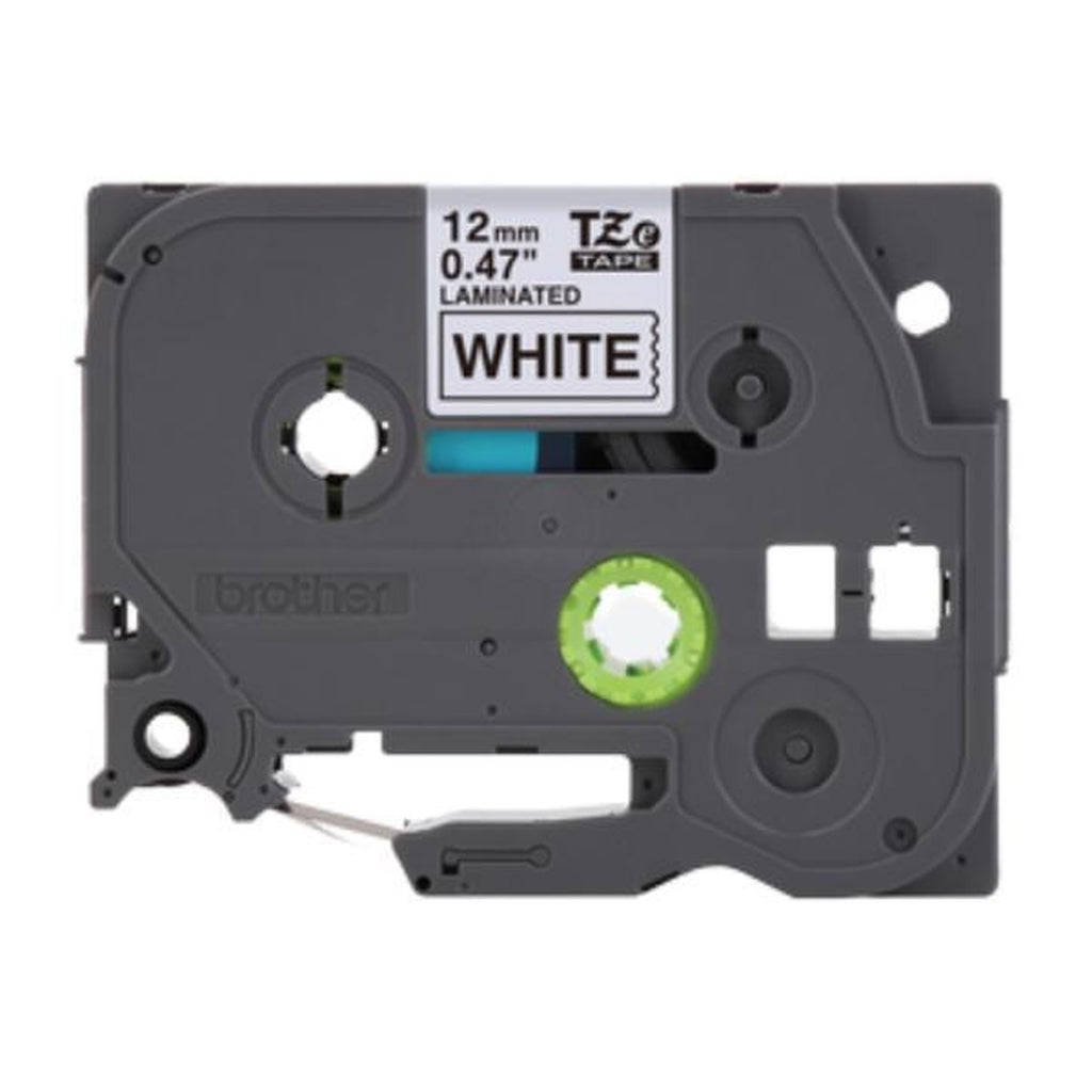 Cinta Laminada Brother TZe-231G 12mm Negro Sobre Blanco