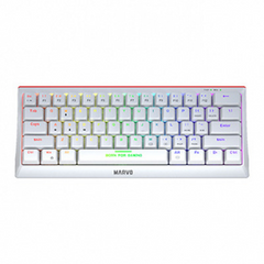 TECLADO LINEA PRO GAMING KG962G EN-R BLANCO