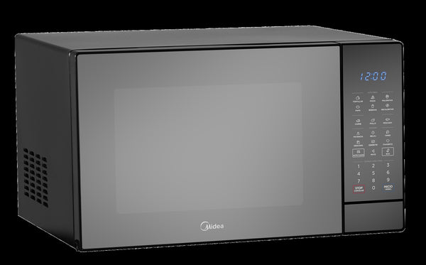 Midea Microondas 1.4 pies puerta con acabado espejo y gabinete Negro MMDK14S2MB
