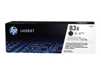 HP 83X - Alto rendimiento - negro original - LaserJet - cartucho de tóner (CF283X)