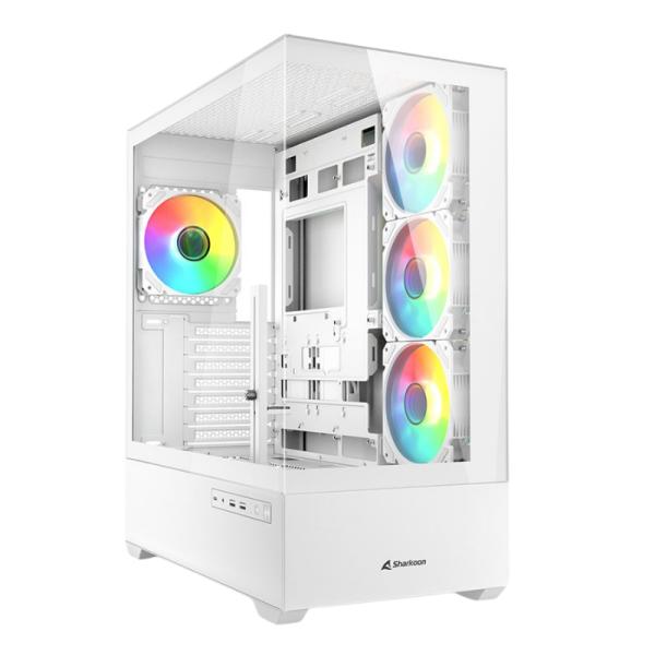 Case RGB Sharkoon AK6 Mid Tower Ventiladores 4 de 120MM con Vidrio Lateral 4044951041701 - Blanco Imagen principal del producto