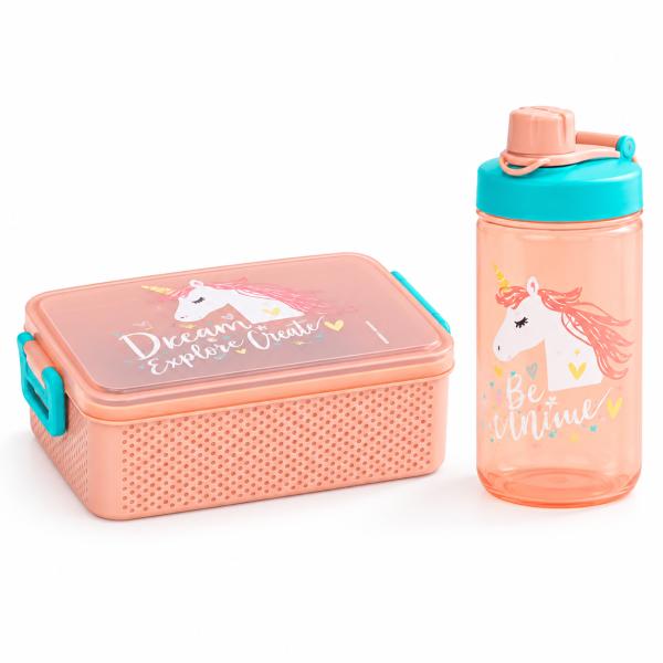 Lonchera Plástica Infantil XZH-A501 1300ML - Rosada